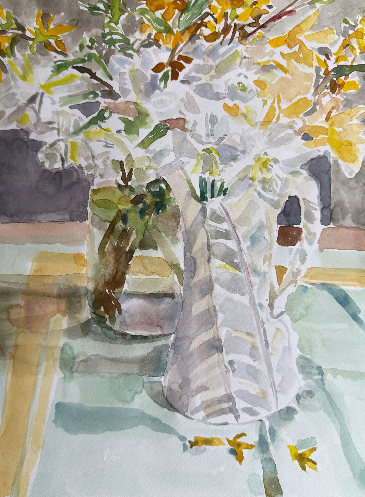 Daffodils and Forsythia