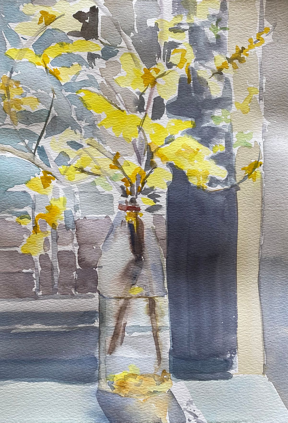 Forsythia in Bottle